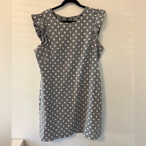 Eliza J Mini Dress - black and white pattern